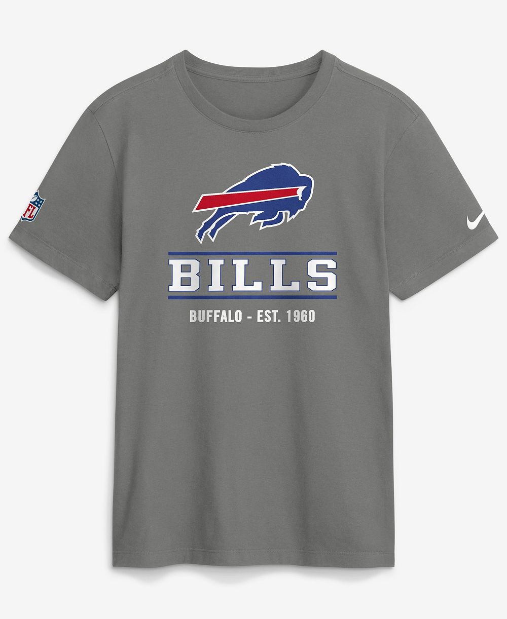 Nike Мужская футболка Dri-FIT Buffalo Bills Sideline Alternate, серая
