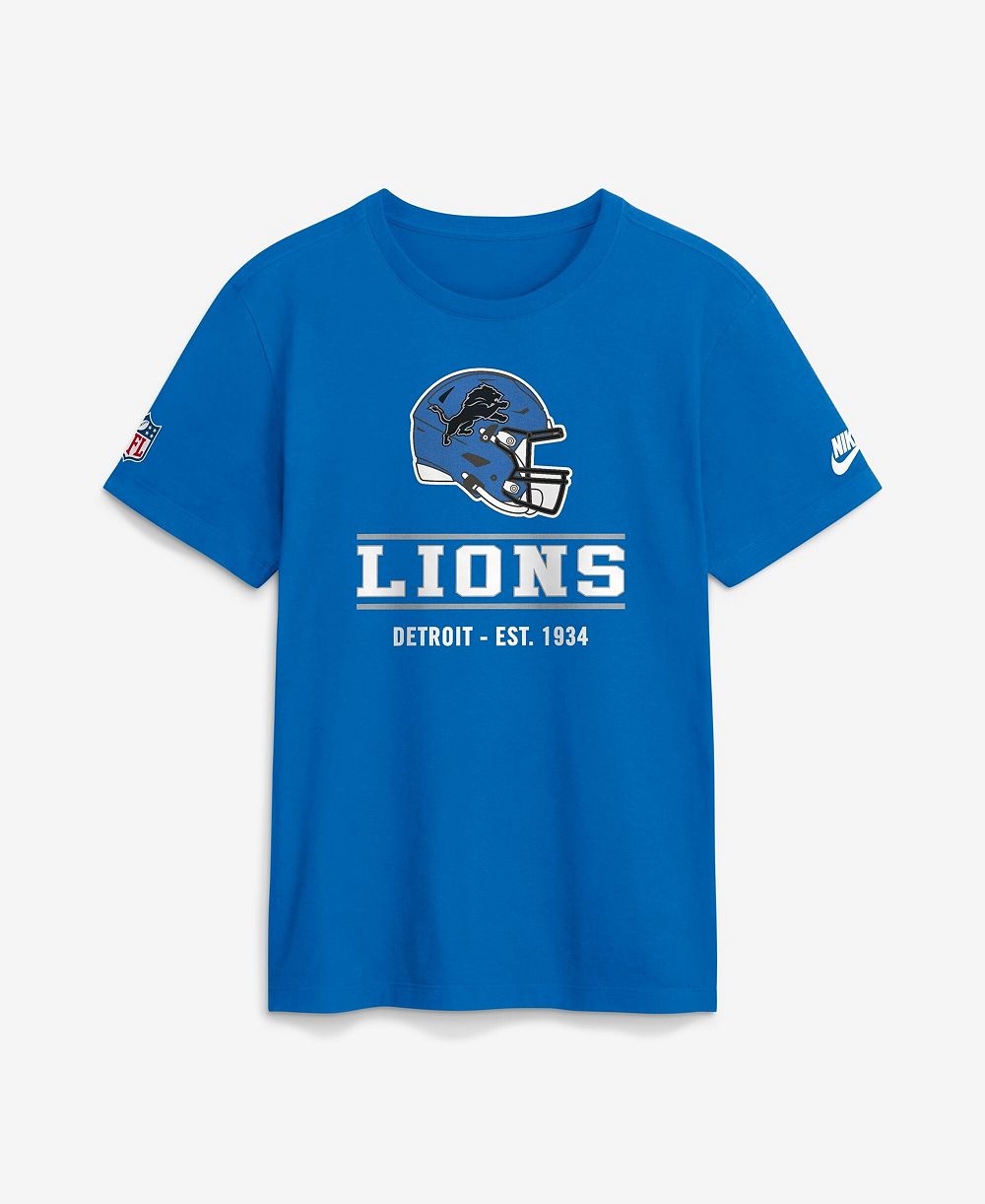 Мужская футболка Nike Blue Detroit Lions Sideline Alternate Final Sprint Dri-FIT