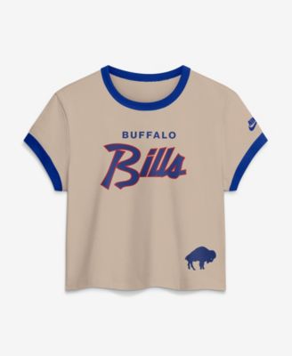 Женская укороченная футболка Nike Buffalo Bills Rewind Ringer Cropped