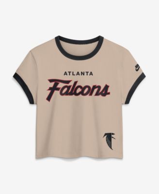 Женская футболка Nike Atlanta Falcons Rewind Ringer Mod Cropped