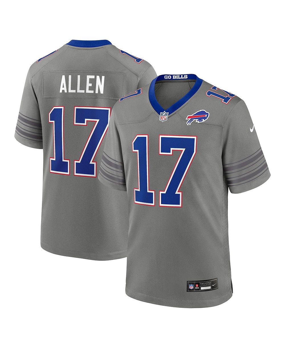 Мужская игровая джерси Nike Josh Allen Gray Buffalo Bills Nickel City Game