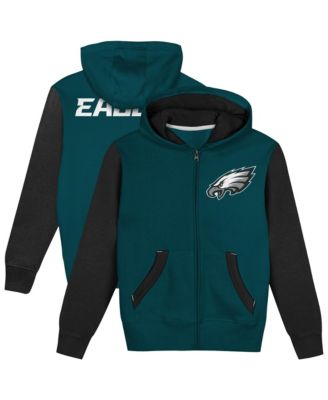 Outerstuff Boys' and Girls' Philadelphia Eagles Stadium Color Block Full-Zip Hoodie