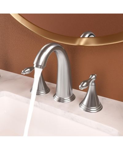 Смеситель для ванной PHYING 2 Handle Widespread 3 Hole с поплавковым сливом Brushed Nickel