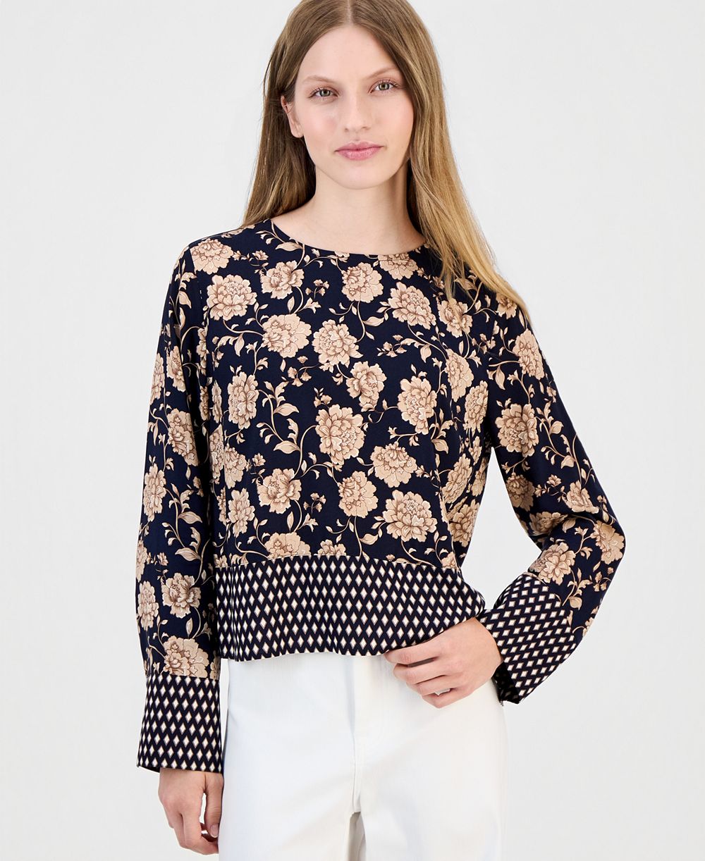 Женская блузка Nautica Long-Sleeve Border-Print