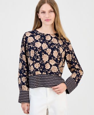 Женская блузка Nautica Long-Sleeve Border-Print