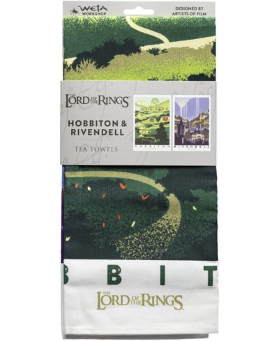 WETA Workshop - The Lord of The Rings Trilogy - Кухонное полотенце Rivendell and Hobbiton, упаковка 2 шт.