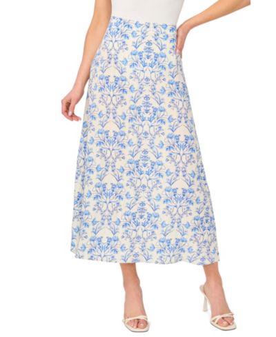 CeCe Women's Center Seam Printed Skirt