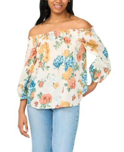 CeCe Women's Off-The-Shoulder Printed Top