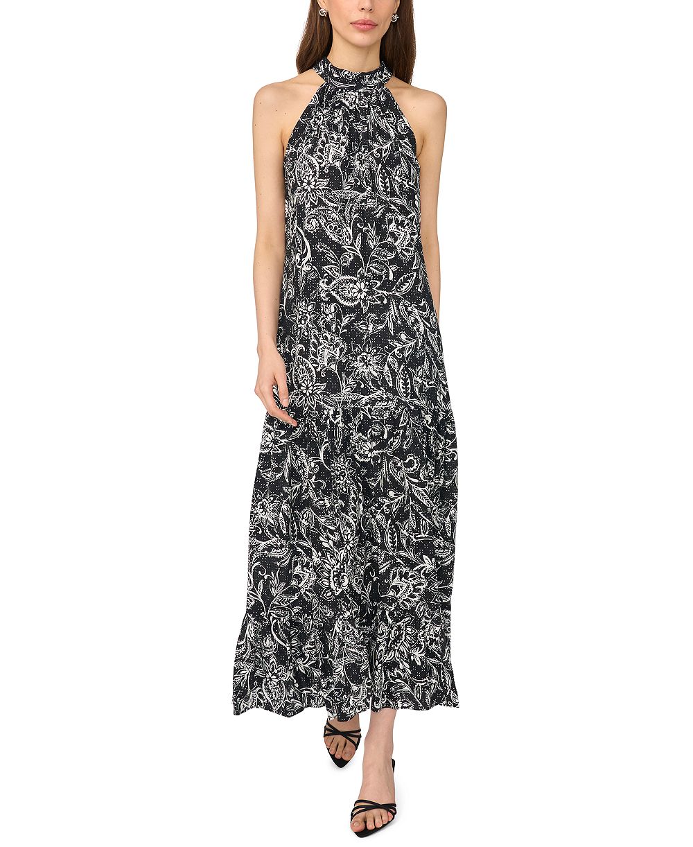Женское платье MSK Strapless Halter Neck Tiered Maxi