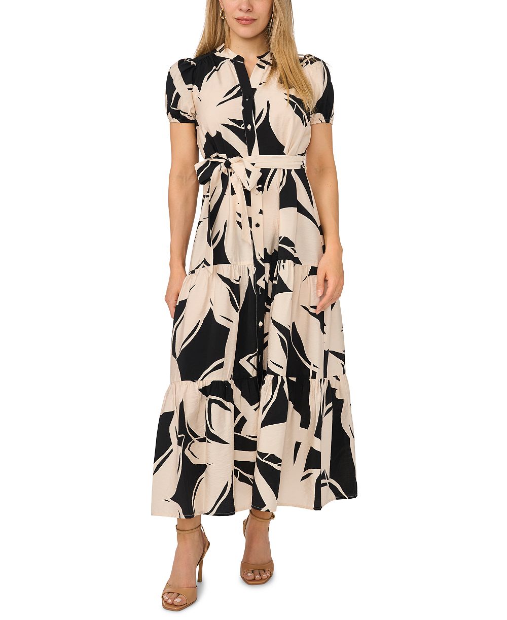 Платье MSK Women's Short-Sleeve Belted Maxi