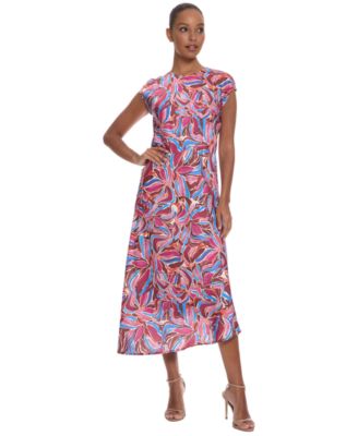 Женское платье Maggy London Print Asymmetrical Midi