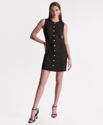 BCBG Women's Suede A-Line Dress