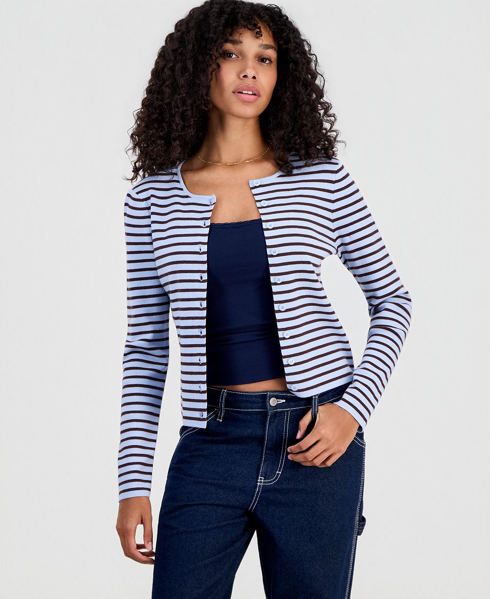 Кардиган Hooked Up by IOT Juniors' Striped Ribbed