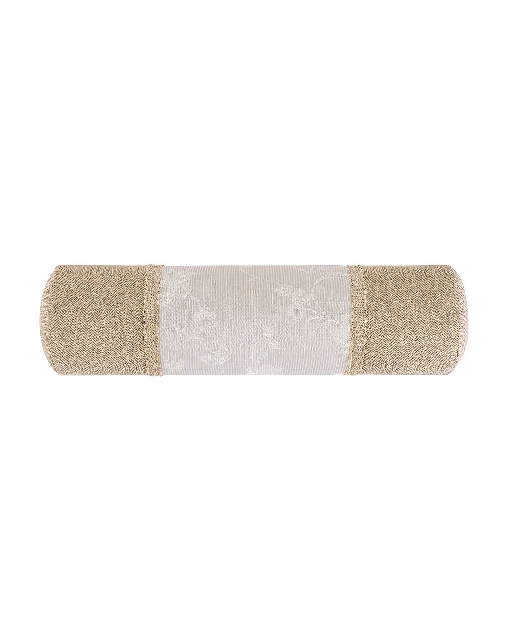 Rose Tree Eden Embroidered Floral Neckroll Pillow, 24" x 6.5"