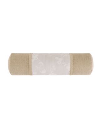 Rose Tree Eden Embroidered Floral Neckroll Pillow, 24" x 6.5"