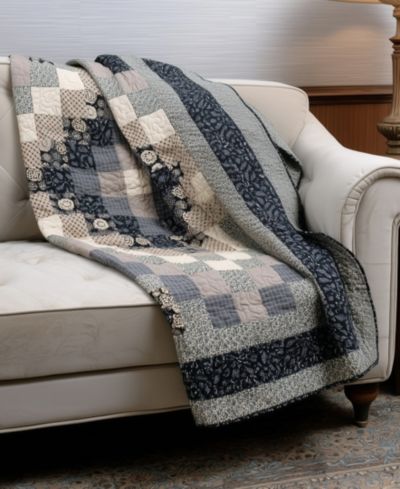 Donna Sharp Lexington Trip Cotton Reversible Throw, 50" x 60"