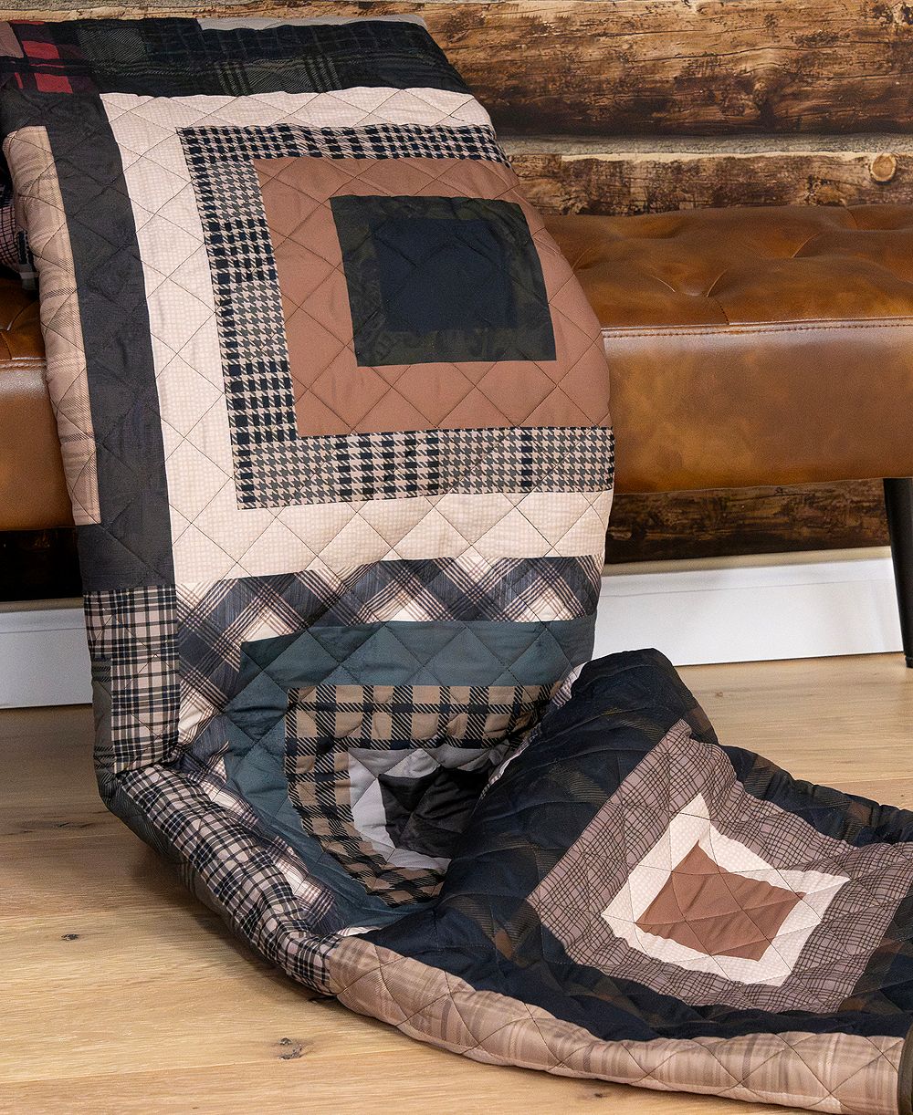 Donna Sharp Lodge Square Reversible Throw, 50"x 60"
