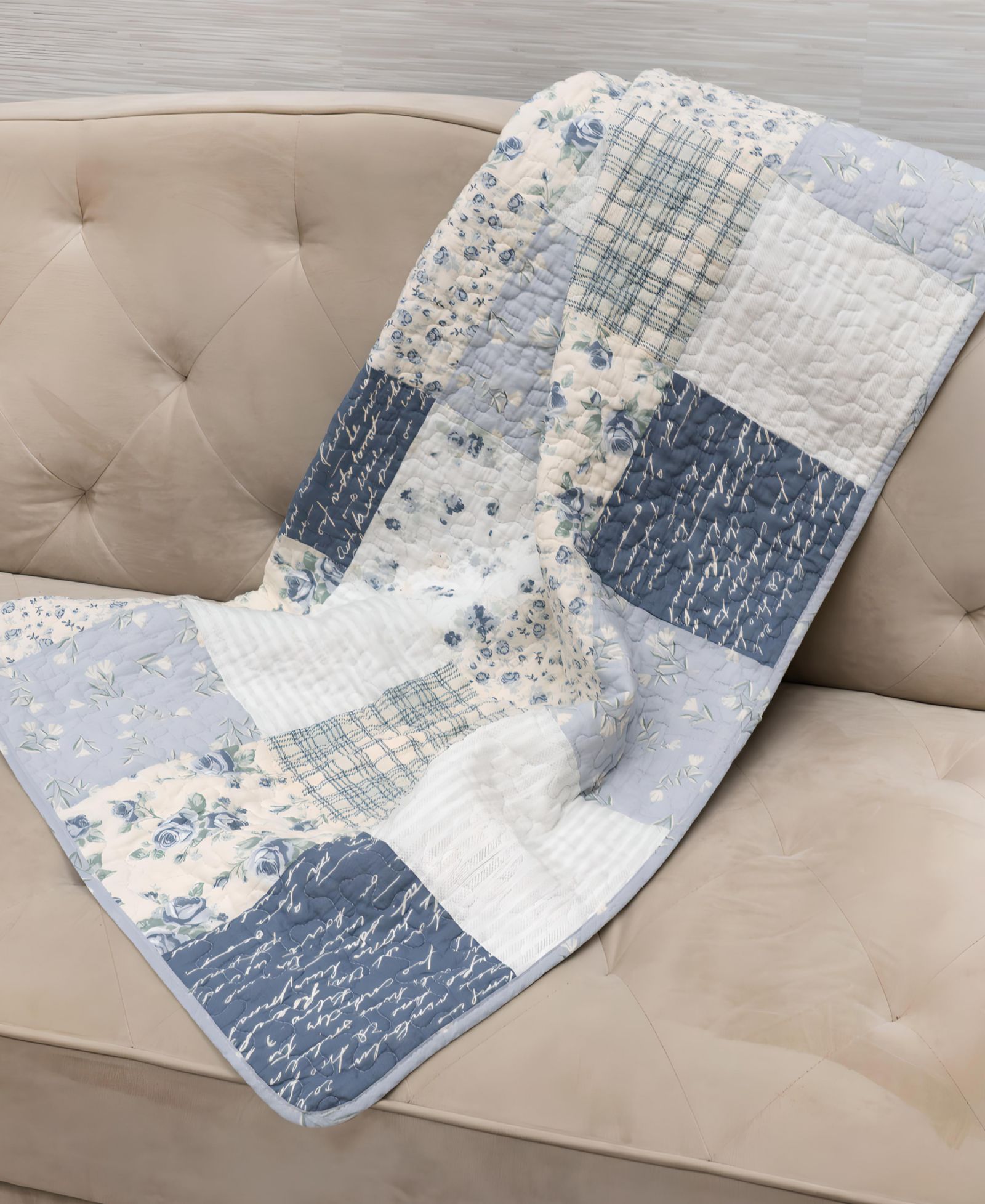 Donna Sharp Pastures Cotton Reversible Throw, 50"x 60"