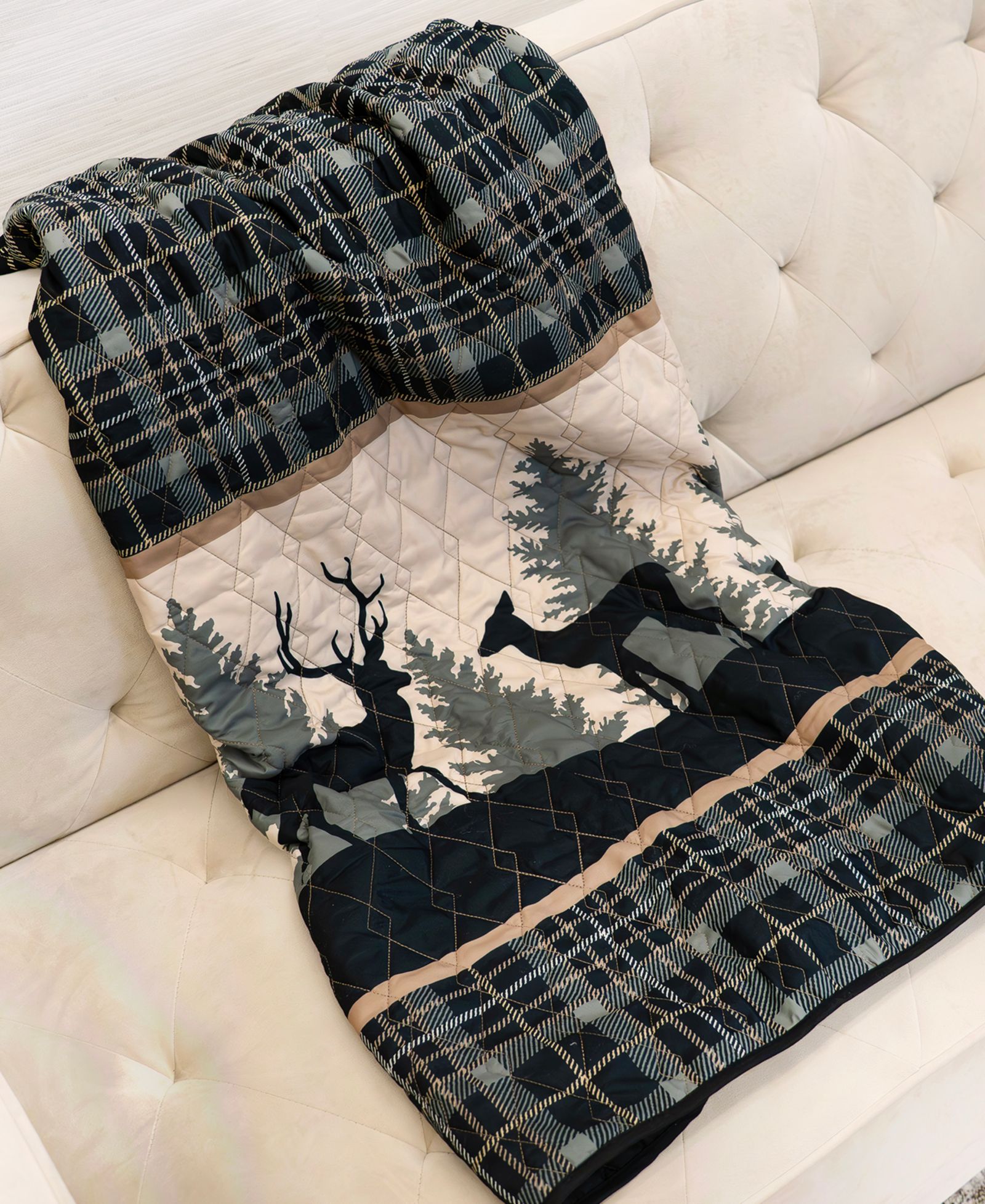 Donna Sharp Deer Walk Reversible Throw, 50" x 60"