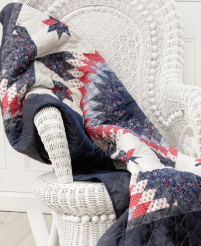 Donna Sharp Bluefield Star Reversible Throw, 50" x 60"