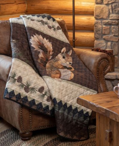 Donna Sharp Pine Circle Reversible Throw, 50" x 60"