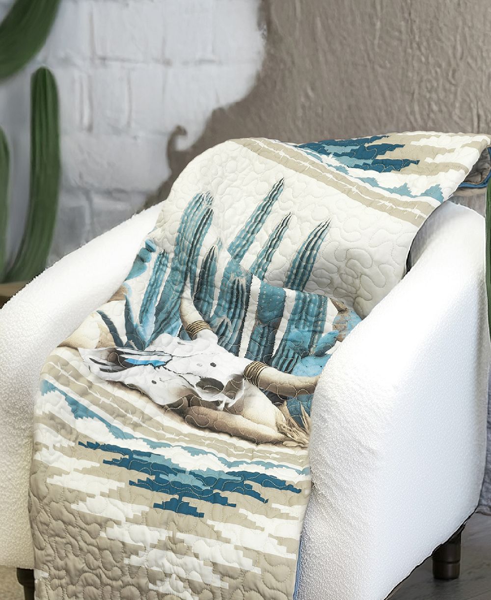 Donna Sharp Cacti Reversible Throw, 50" x 60"