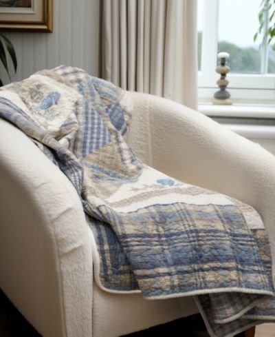 Donna Sharp Coastal Star Cotton Reversible Throw, 60" x 60"