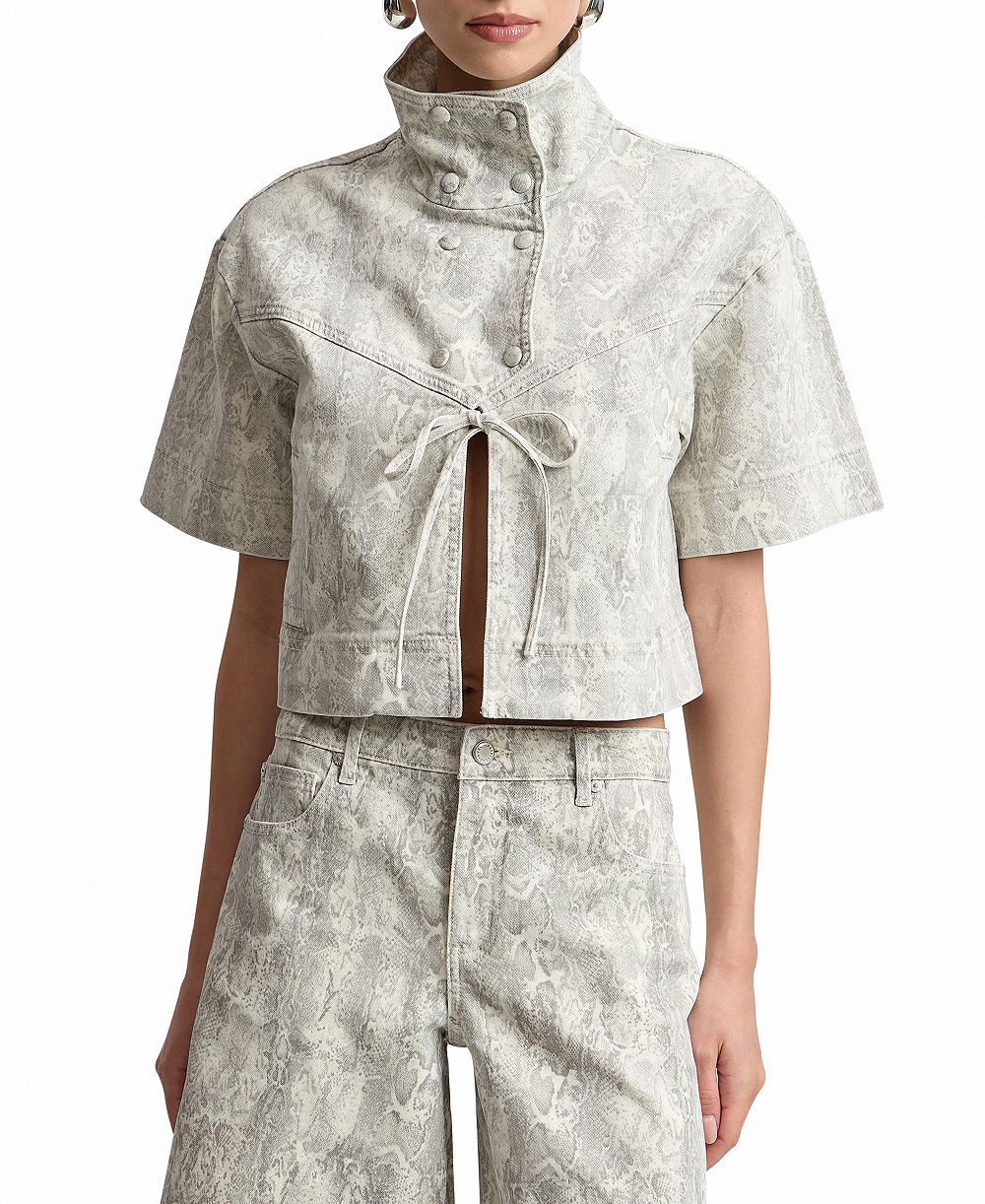 Женская джинсовая куртка Avec Les Filles Snake Print