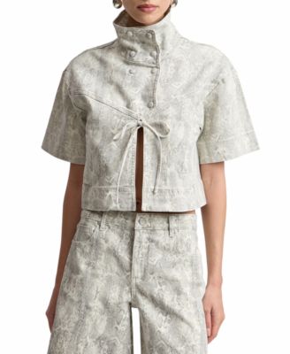 Женская джинсовая куртка Avec Les Filles Snake Print