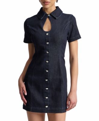 Женское платье Avec Les Filles Short-Sleeve Collared
