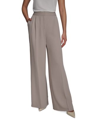Женские брюки Donna Karan New York Petite Pinstripe Wide-Leg