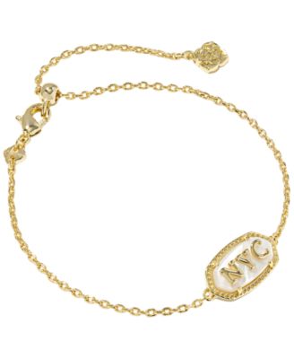 Kendra Scott Elaina NYC Delicate Metal Plated Link & Chain Bracelet