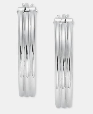 Серьги-кольца Lauren Ralph Lauren Small Ribbed, 0.81"