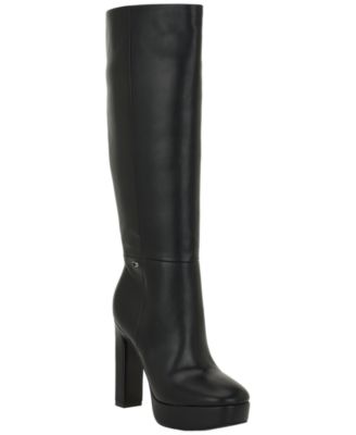 GUESS Women's Daska Tall Platform Block Heel Dress Boots
