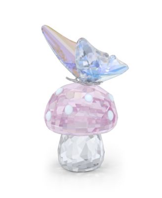 Swarovski Capsule Mushroom and Butterfly Crystal Figurine