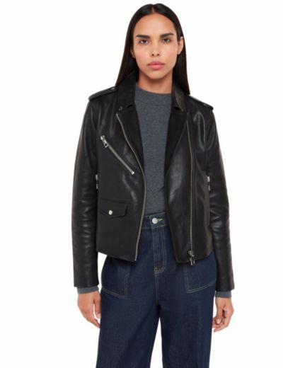Whistles Women's Agnes Pocket Leather Jacket
