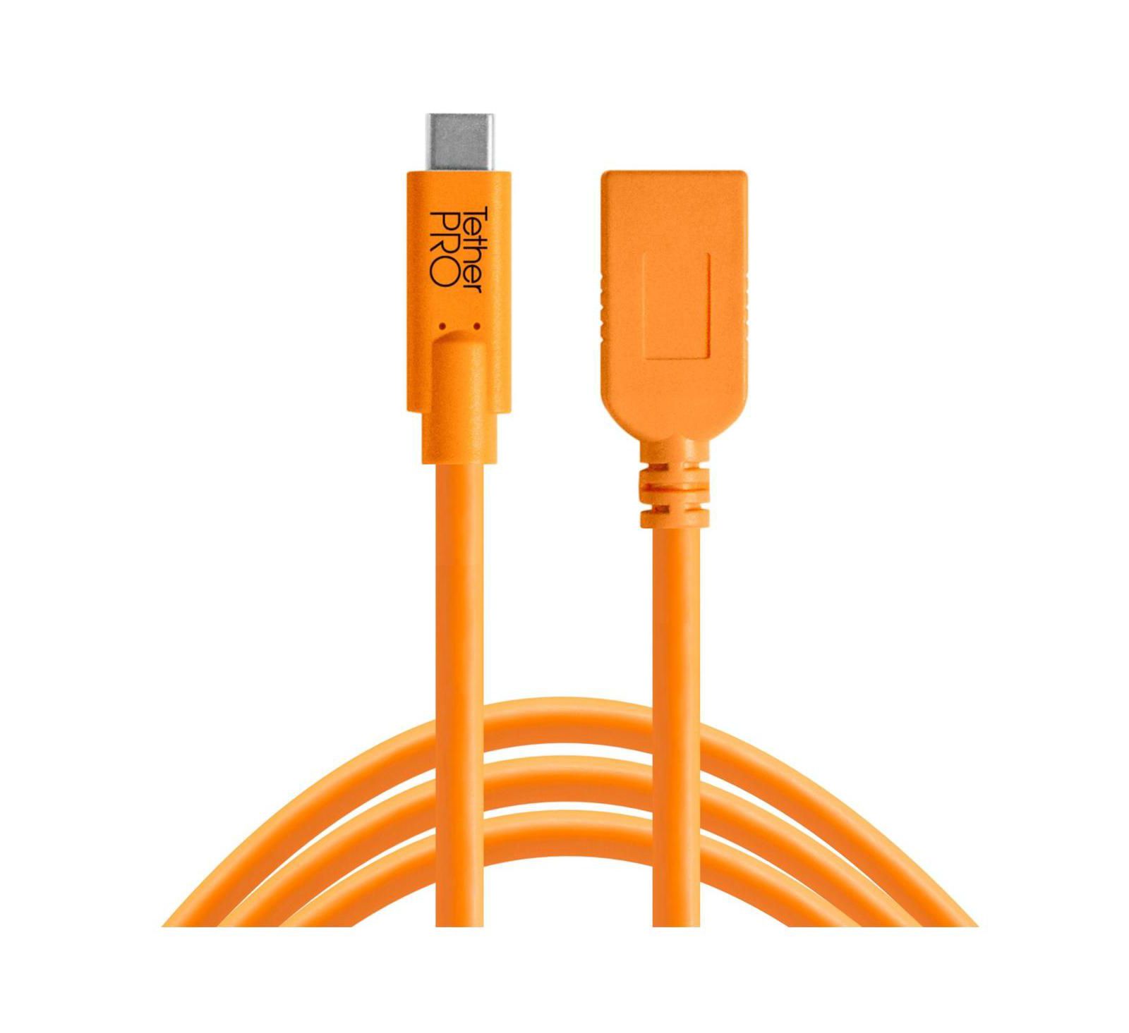Tether Tools TetherPro 15-Foot USB-C to USB-A Female Adapter for USB Devices