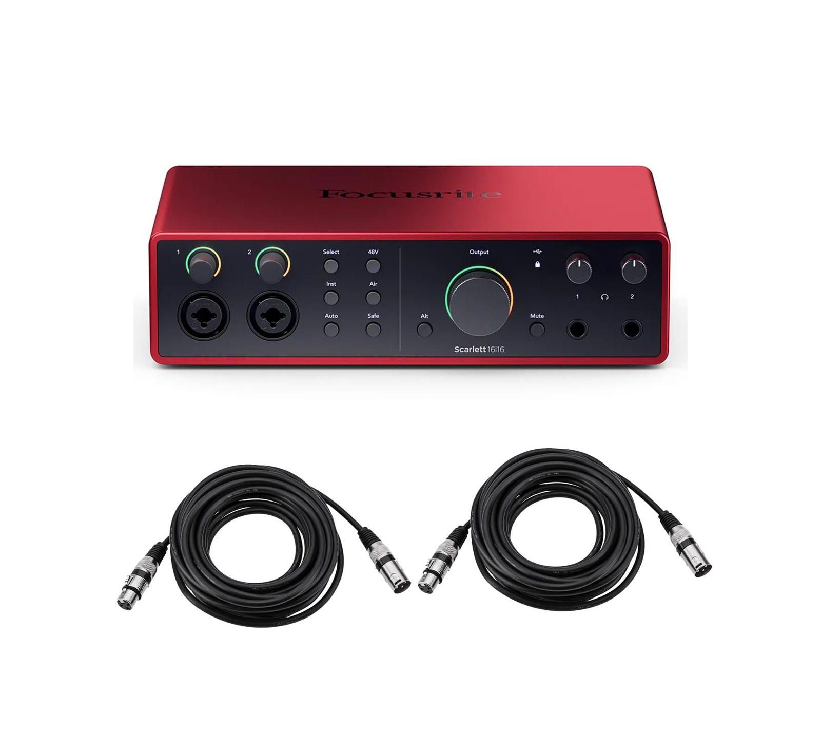 USB аудиоинтерфейс Focusrite Scarlett 16i16 4th Gen с ПО и кабелем XLR