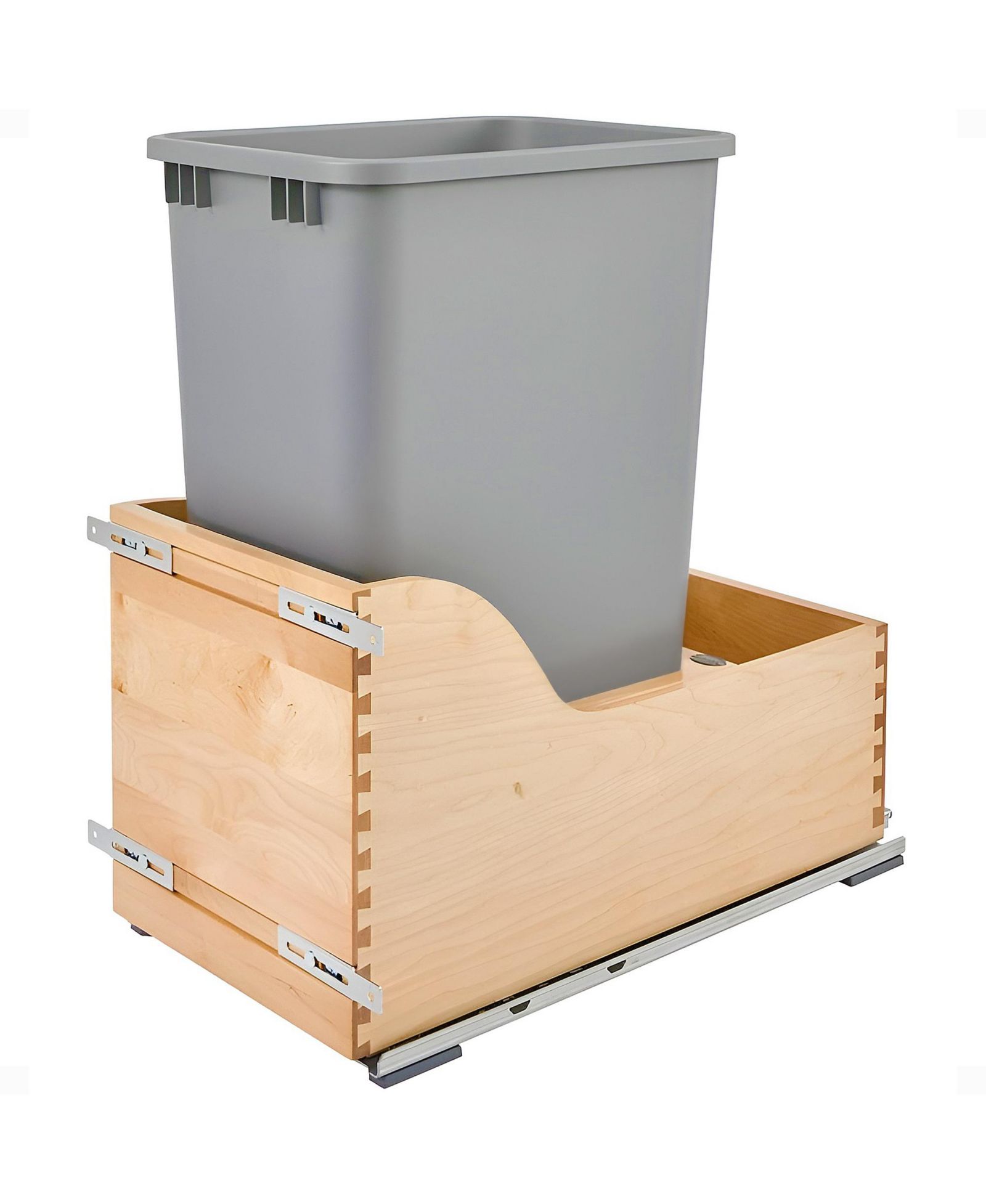 Rev-A-Shelf Single Pullout Trash Can Soft-Close Slides, 4WCSC-1550DM-1