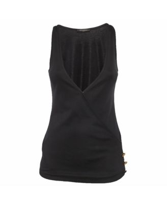 Pre-Owned Balmain Women's Jersey V-Neck Crossover Top