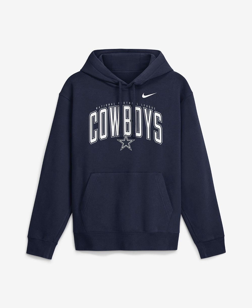 Мужское худи Nike Navy Dallas Cowboys Expect Victory Club Fleece Pullover
