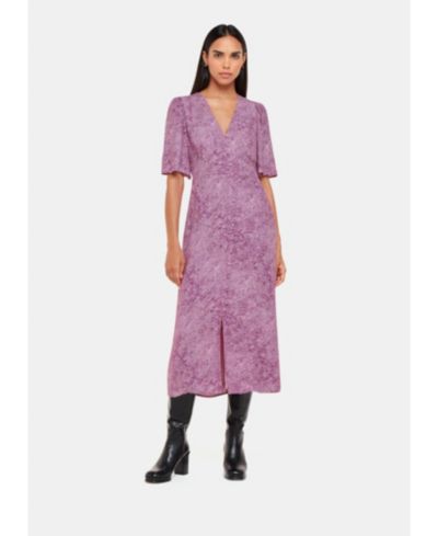 Whistles Women's Diagonal Snake Midi Dress