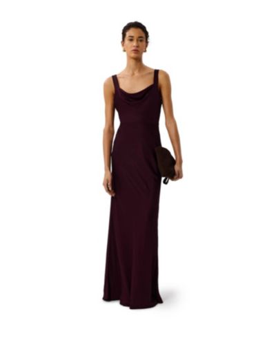 Whistles Women's Thea Cowl Satin Maxi Dress
