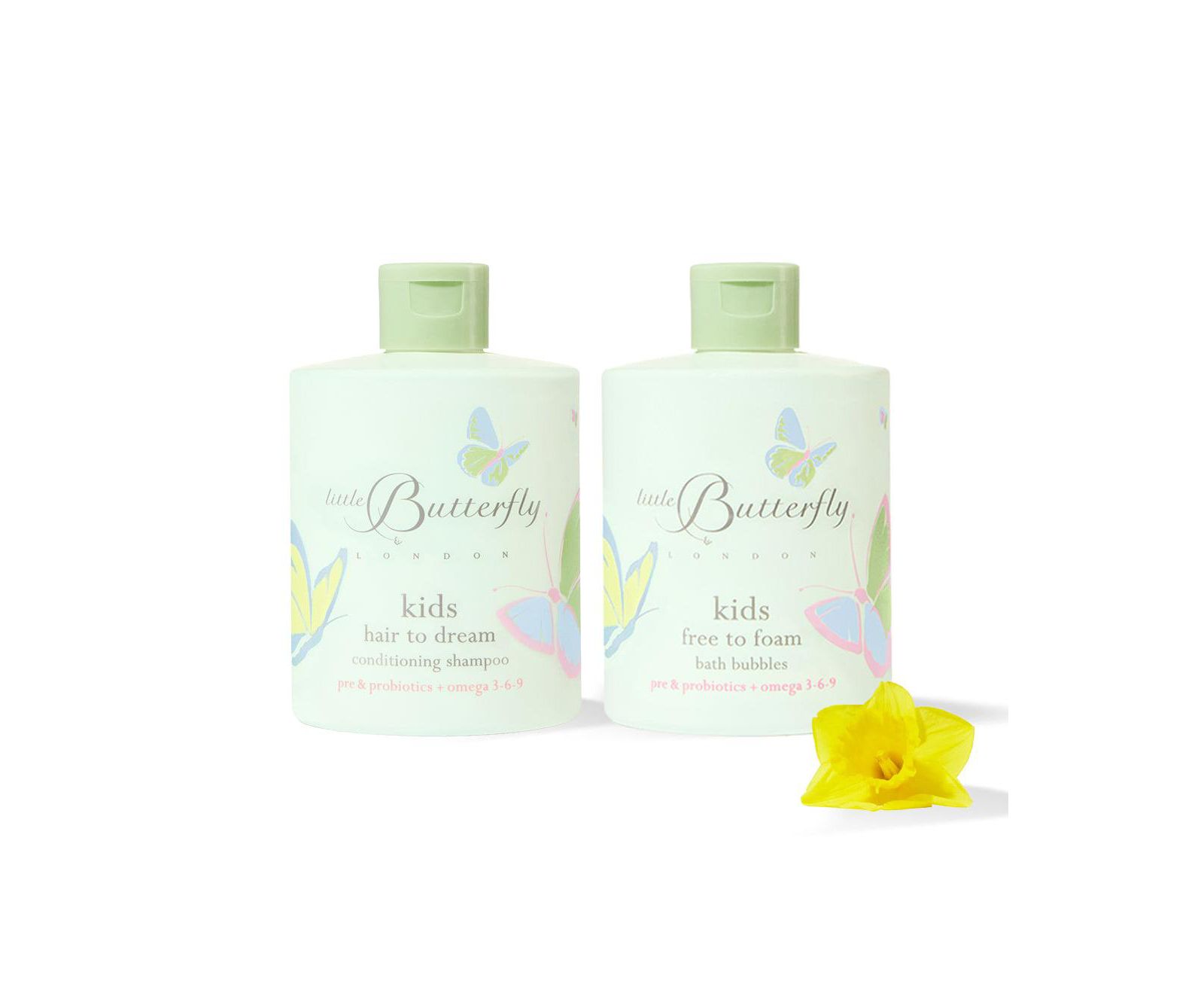 Little Butterfly London детский набор по уходу за волосами и кожей "Foamy Adventure", 2 продукта