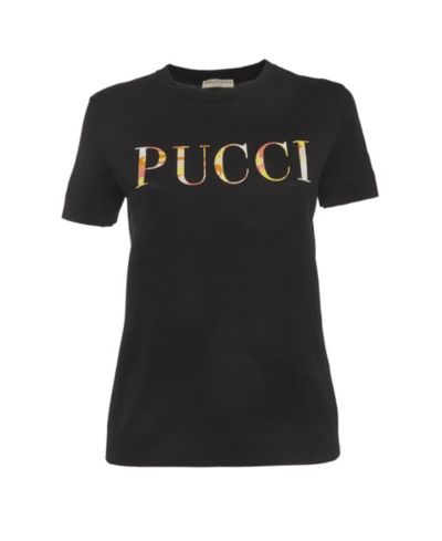 Pre-Owned Emilio Pucci Женская хлопковая футболка с логотипом