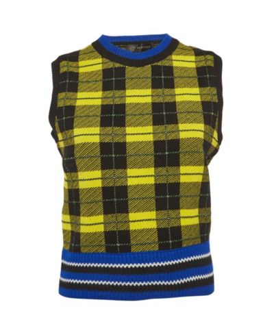 Женский вязаный жилет Versace Plaid Knit, б/у