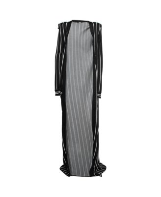 Pre-Owned Balmain Women's Striped Knit Long Open Cardigan