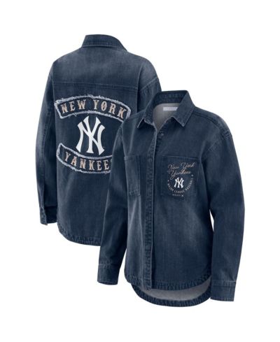 Женская джинсовая рубашка-куртка WEAR by Erin Andrews New York Yankees
