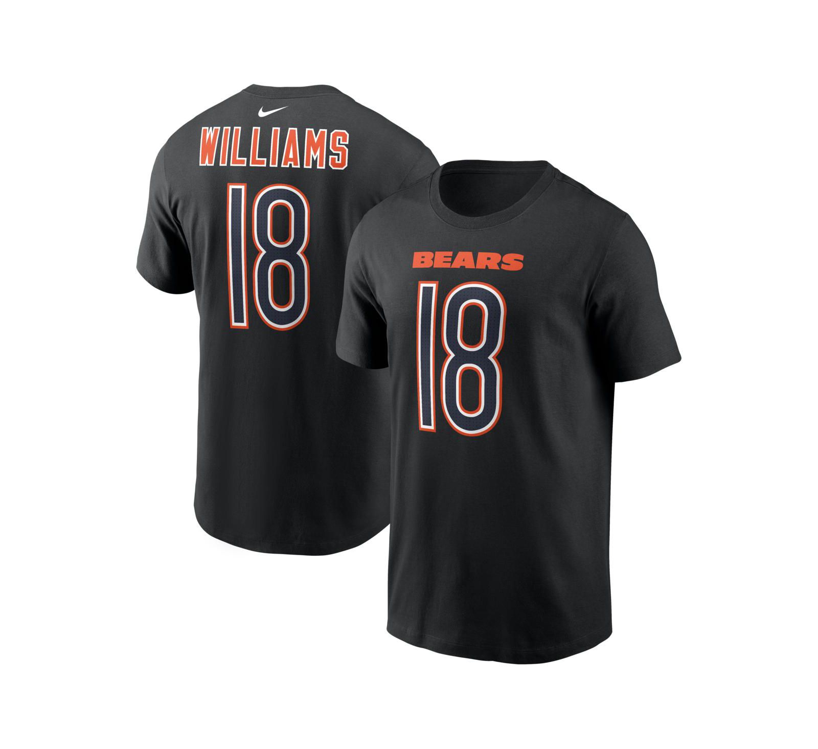 Мужская футболка Nike Caleb Williams Black Chicago Bears Carbon Name & Number