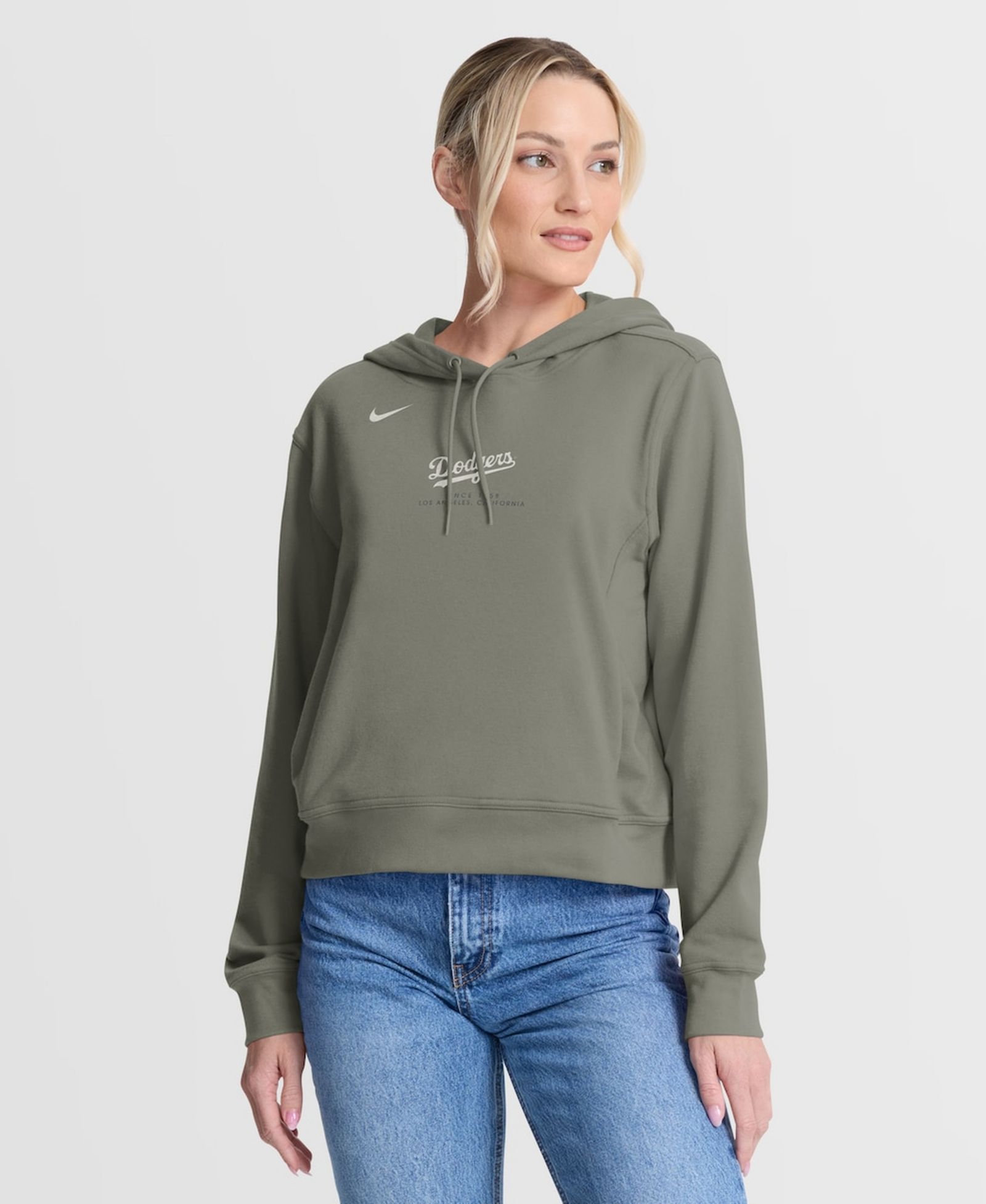 Nike Women's Olive Los Angeles Dodgers One Tri-Blend Dri-FIT Hoodie